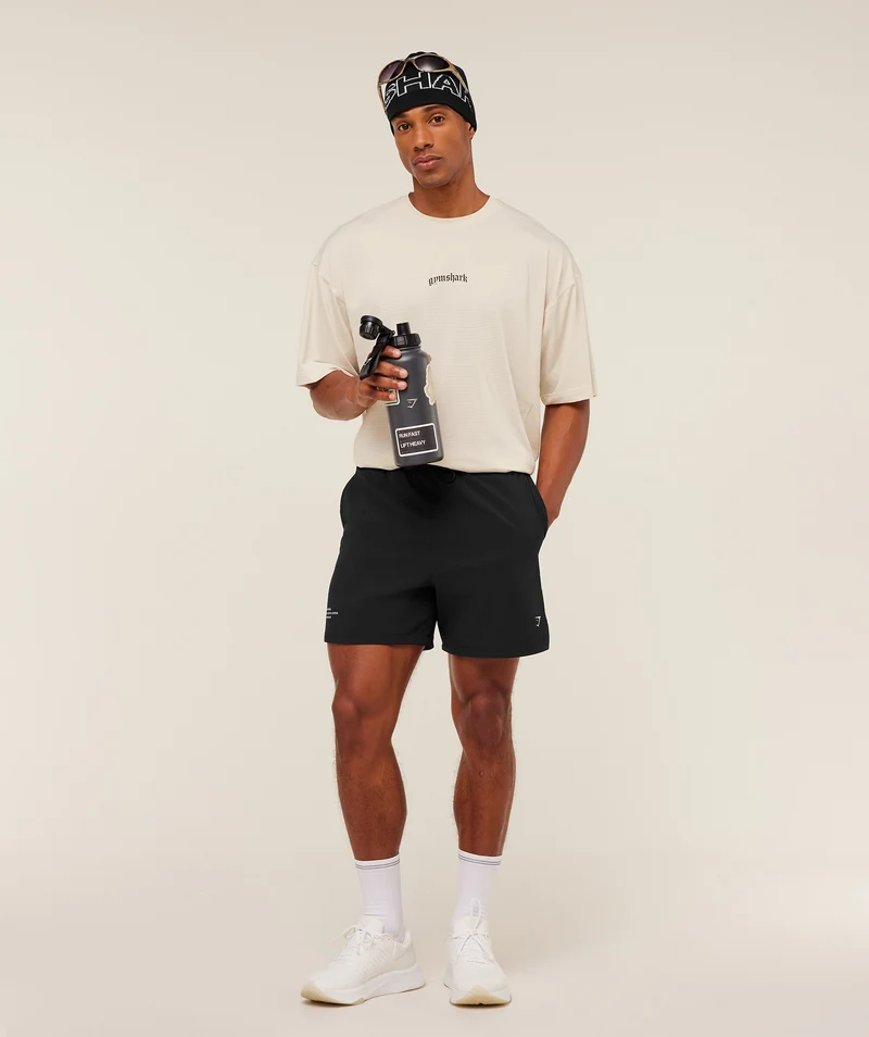Gymshark Tactical Oversized T-Shirt - Oat White