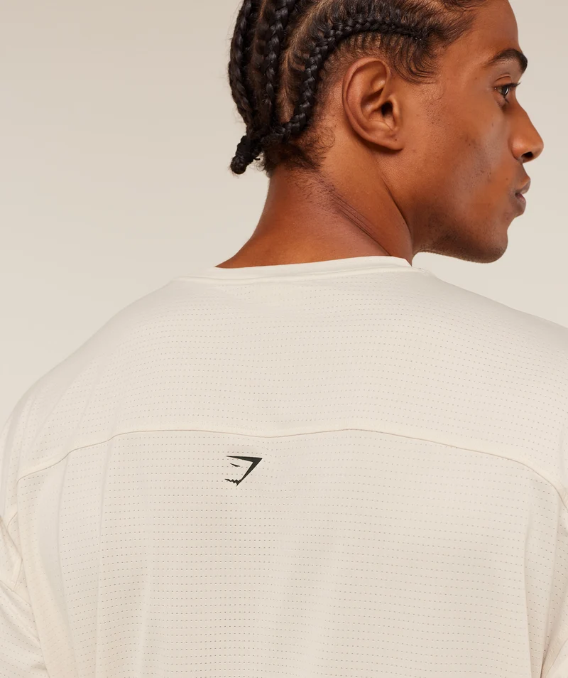 Gymshark Tactical Oversized T-Shirt - Oat White