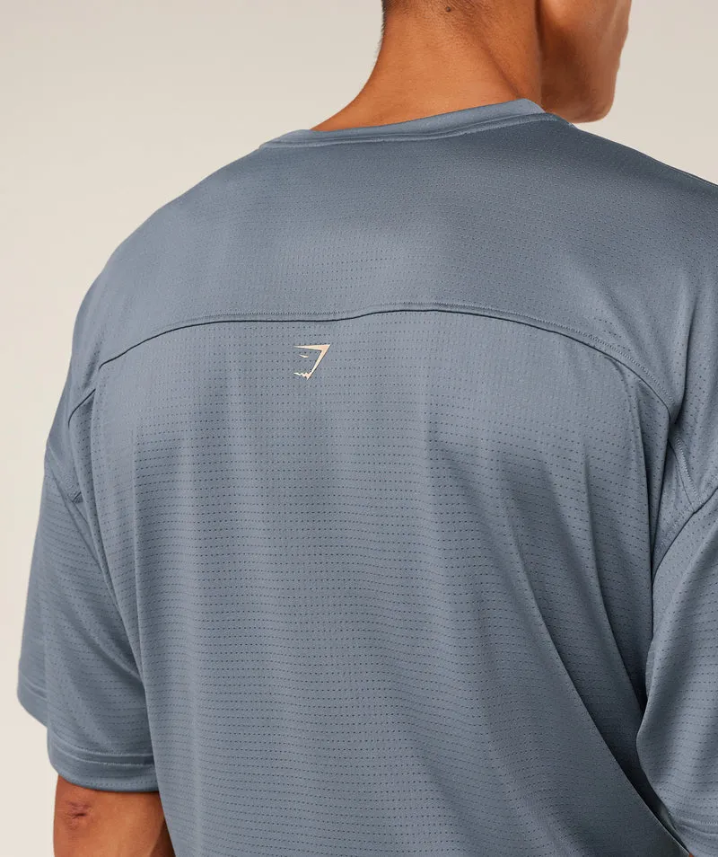 Gymshark Tactical Oversized T-Shirt - Iron Blue