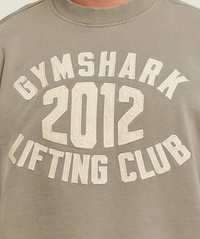 Gymshark 2012 Lifting Club Crew - Linen Brown