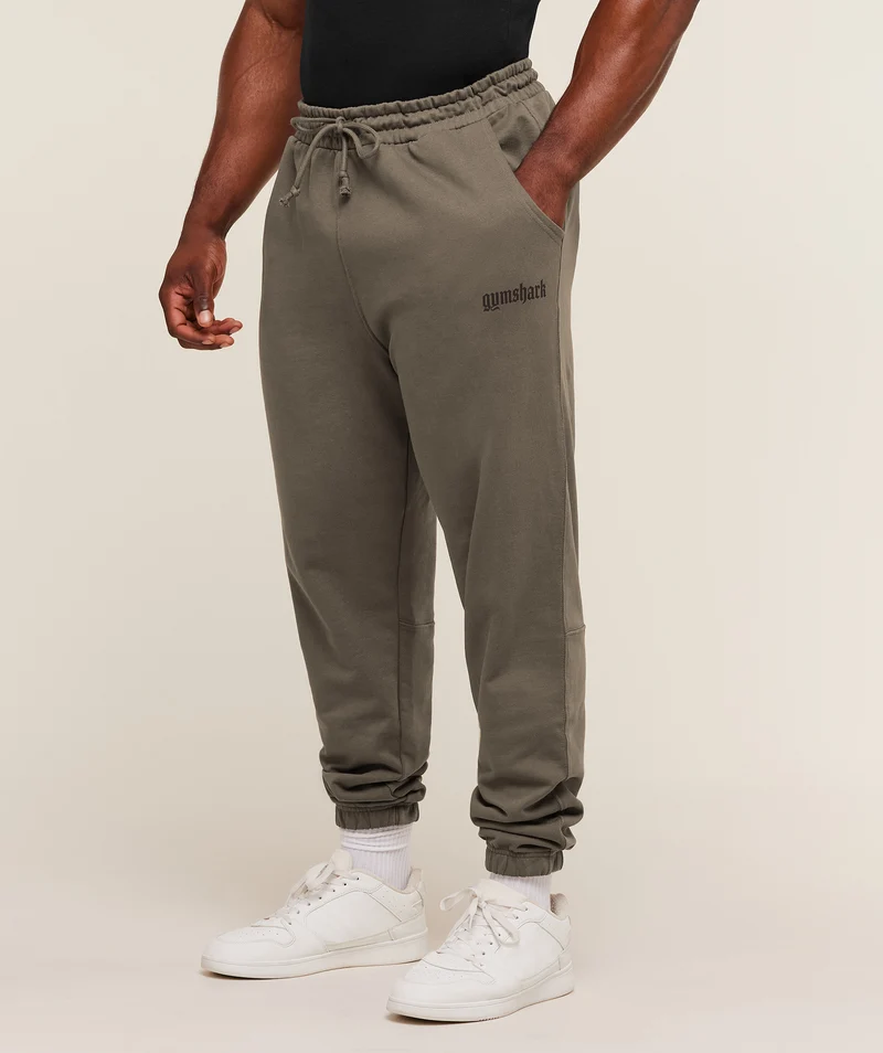 Gymshark Olde English Joggers - Camo Brown