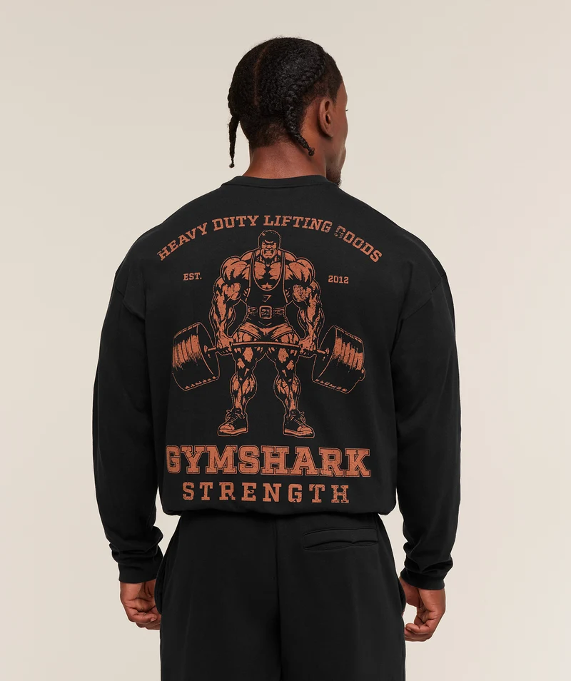Gymshark Strength Long Sleeve T-Shirt - Black