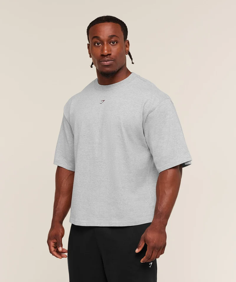 Gymshark Strength T-Shirt - Light Grey Core Marl