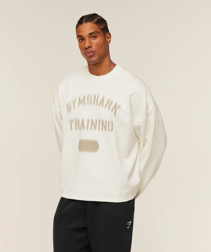 Gymshark Re-Rack Crew Neck Pullover - Soft White