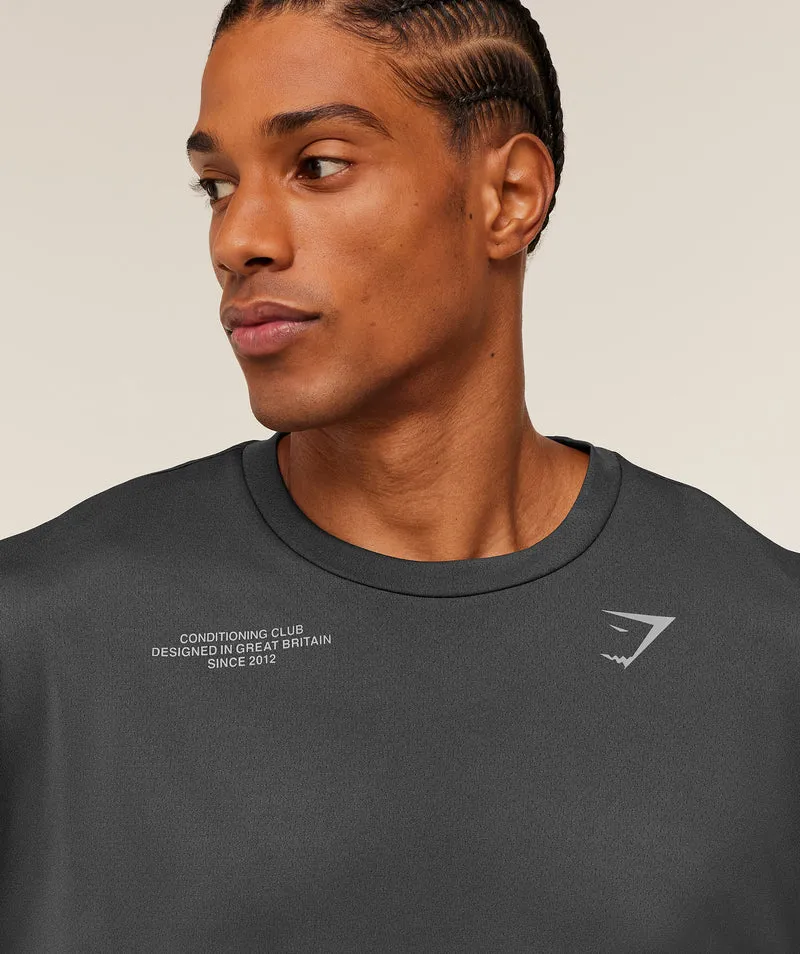 Gymshark Conditioning Club Oversized T-Shirt - Onyx Grey/Smokey Grey