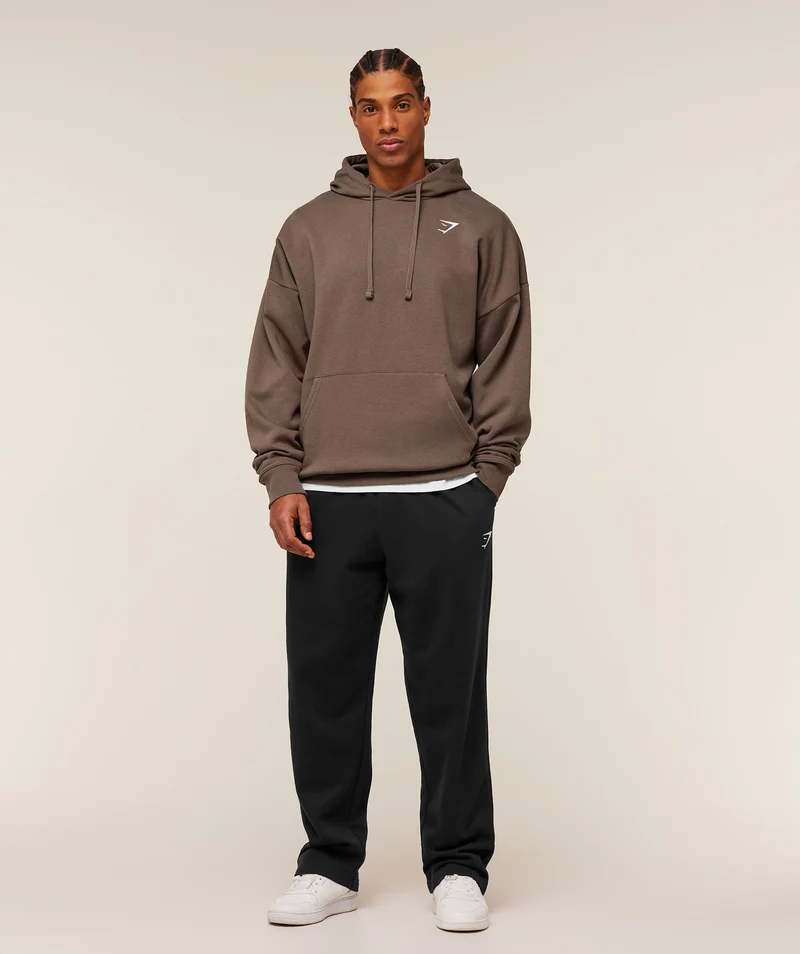 Gymshark Crest Oversized Hoodie - Soft Brown