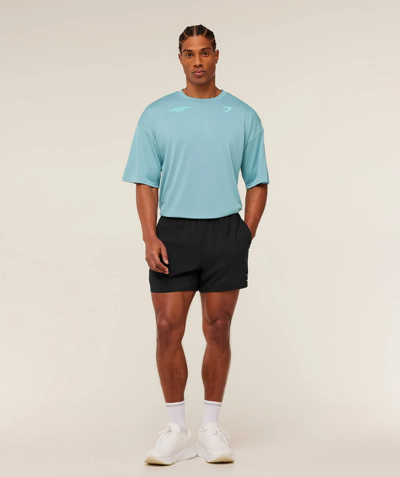 Gymshark Conditioning Club Oversized T-Shirt - Flow Blue/Pop Turquoise