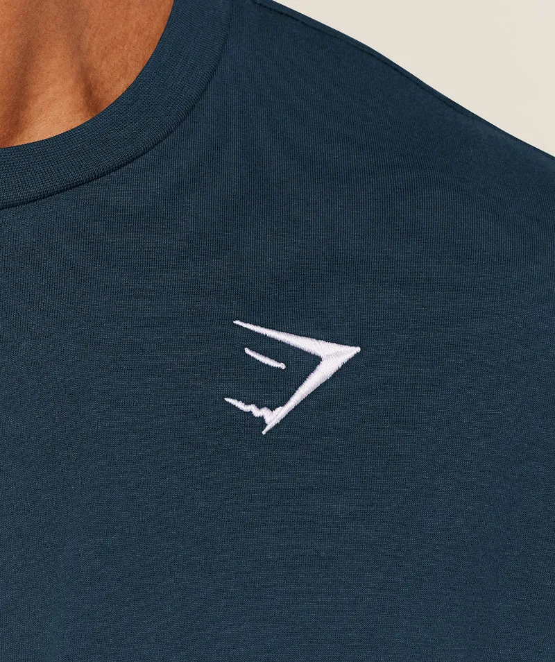 Gymshark Crest Oversized T-Shirt - Navy