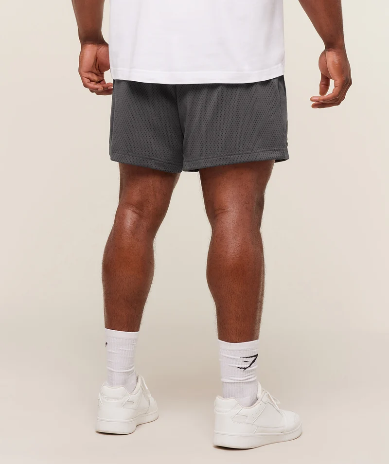 Gymshark Lifting Barbell Mesh 5" Short - Onyx Grey