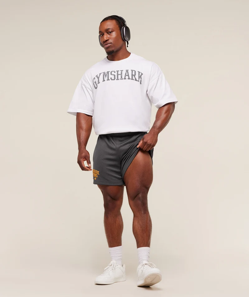Gymshark Lifting Barbell Mesh 5" Short - Onyx Grey