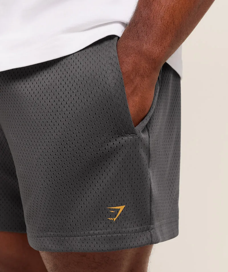 Gymshark Lifting Barbell Mesh 5" Short - Onyx Grey