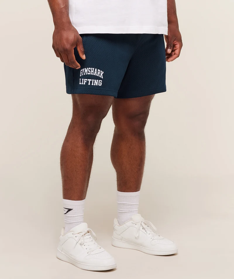 Gymshark Lifting Mesh 5" Shorts - Navy