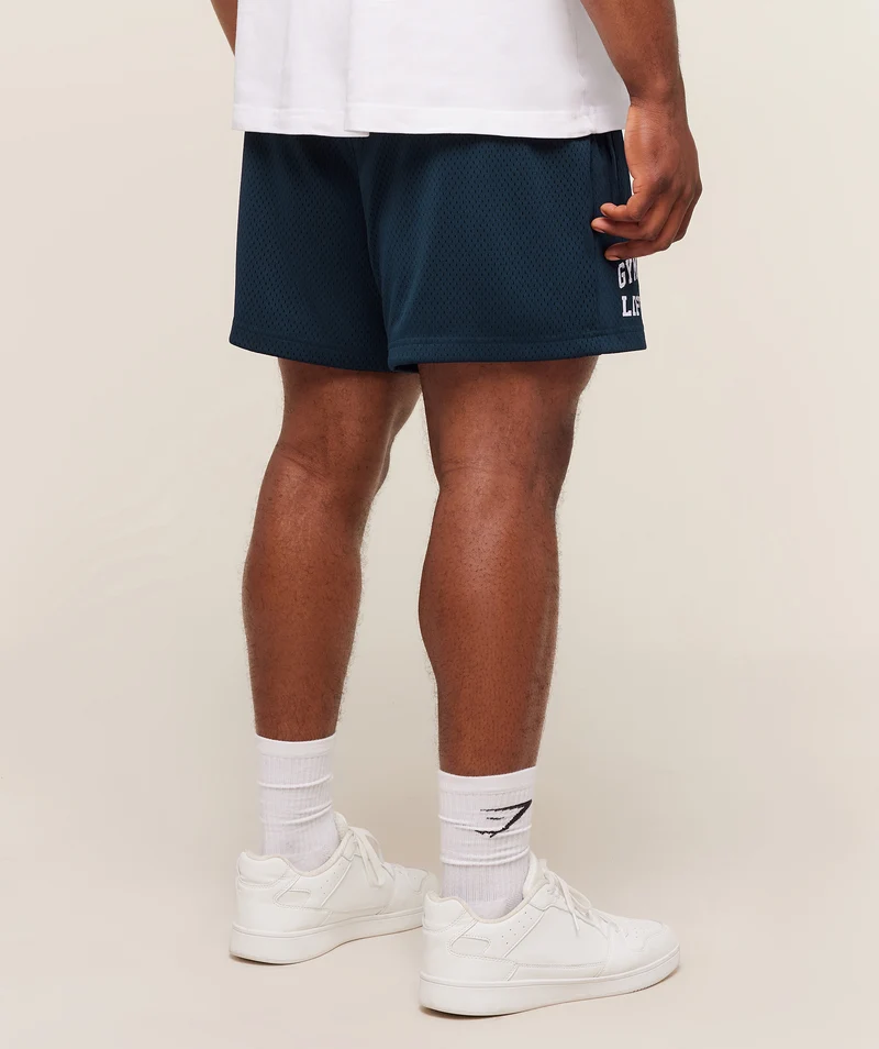 Gymshark Lifting Mesh 5" Shorts - Navy