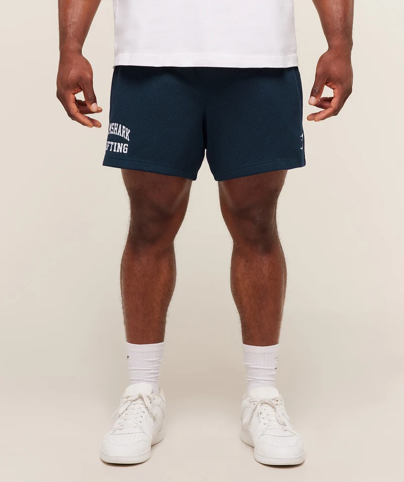 Gymshark Lifting Mesh 5" Shorts - Navy