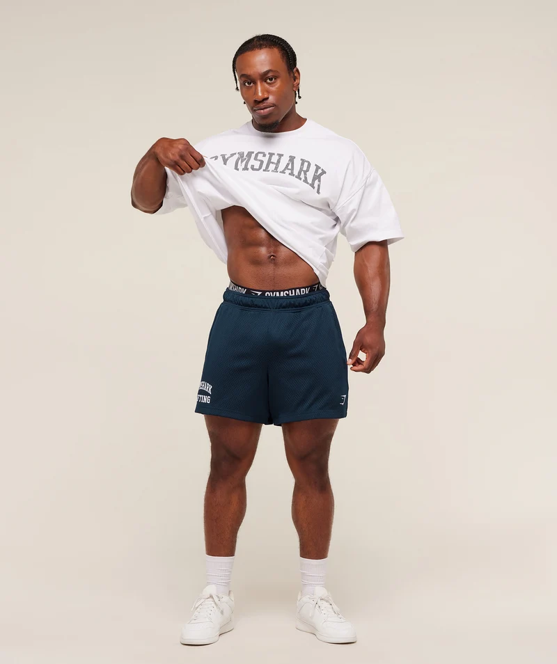 Gymshark Lifting Mesh 5" Shorts - Navy