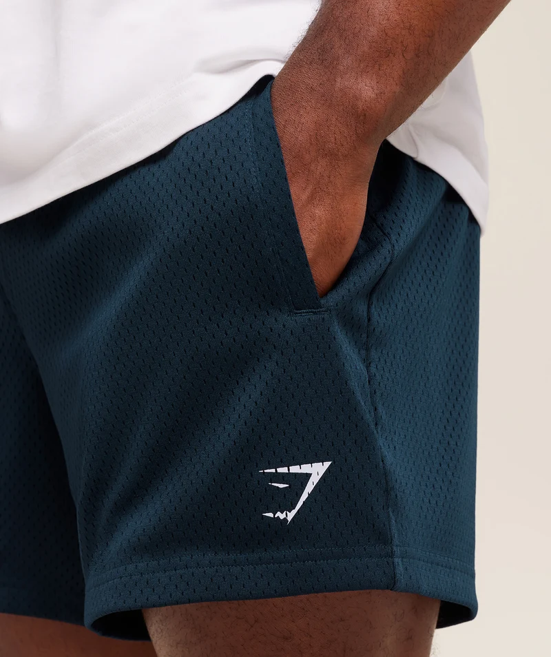 Gymshark Lifting Mesh 5" Shorts - Navy