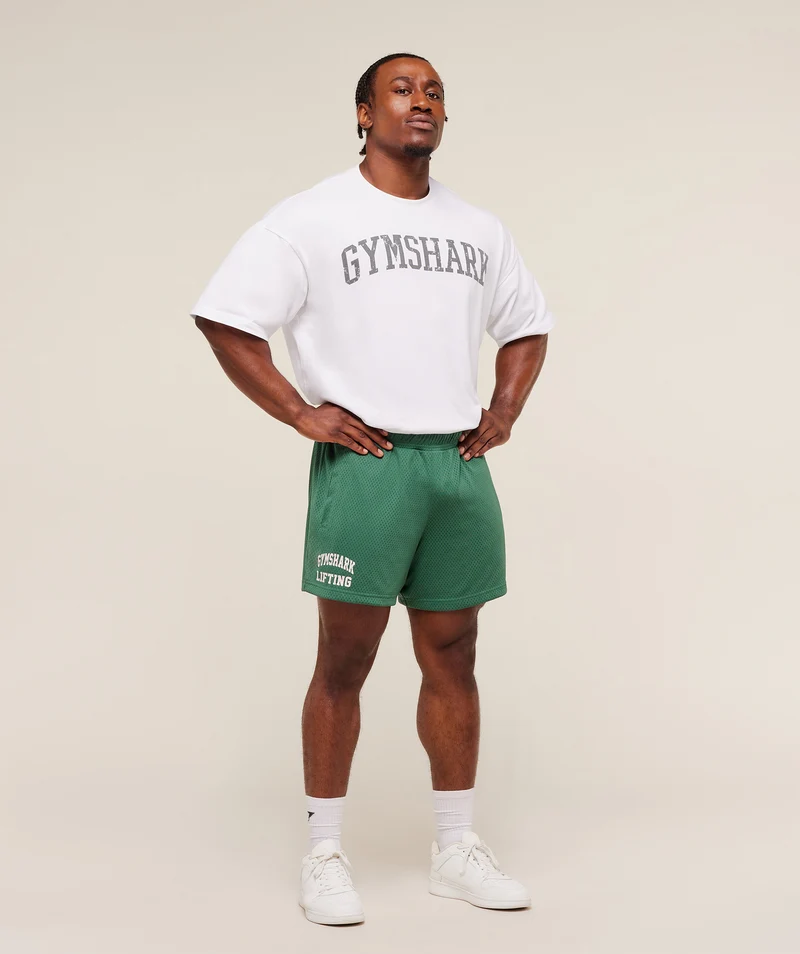 Gymshark Lifting Mesh 5" Shorts - Lift Green