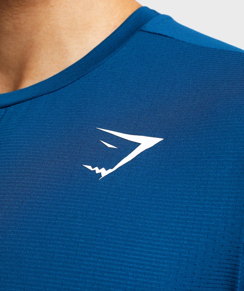 Gymshark Arrival Long Sleeve T-Shirt - Petrol Blue