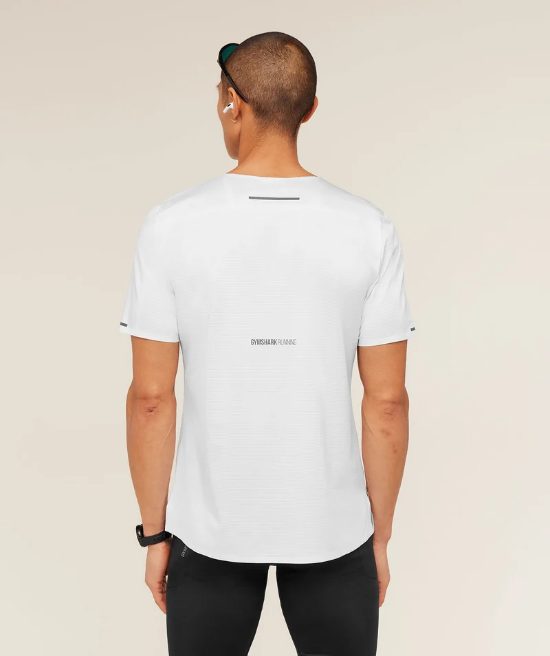 Gymshark Running Elite T-Shirt - White