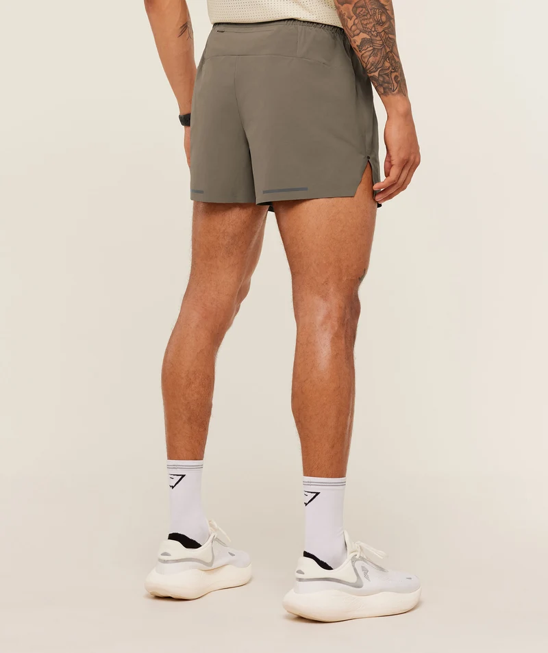 Gymshark Running Elite 5" Short - Camo Brown
