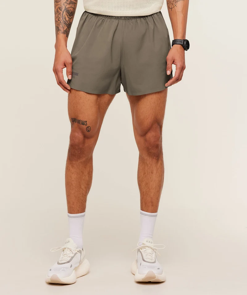 Gymshark Running Elite 5" Short - Camo Brown