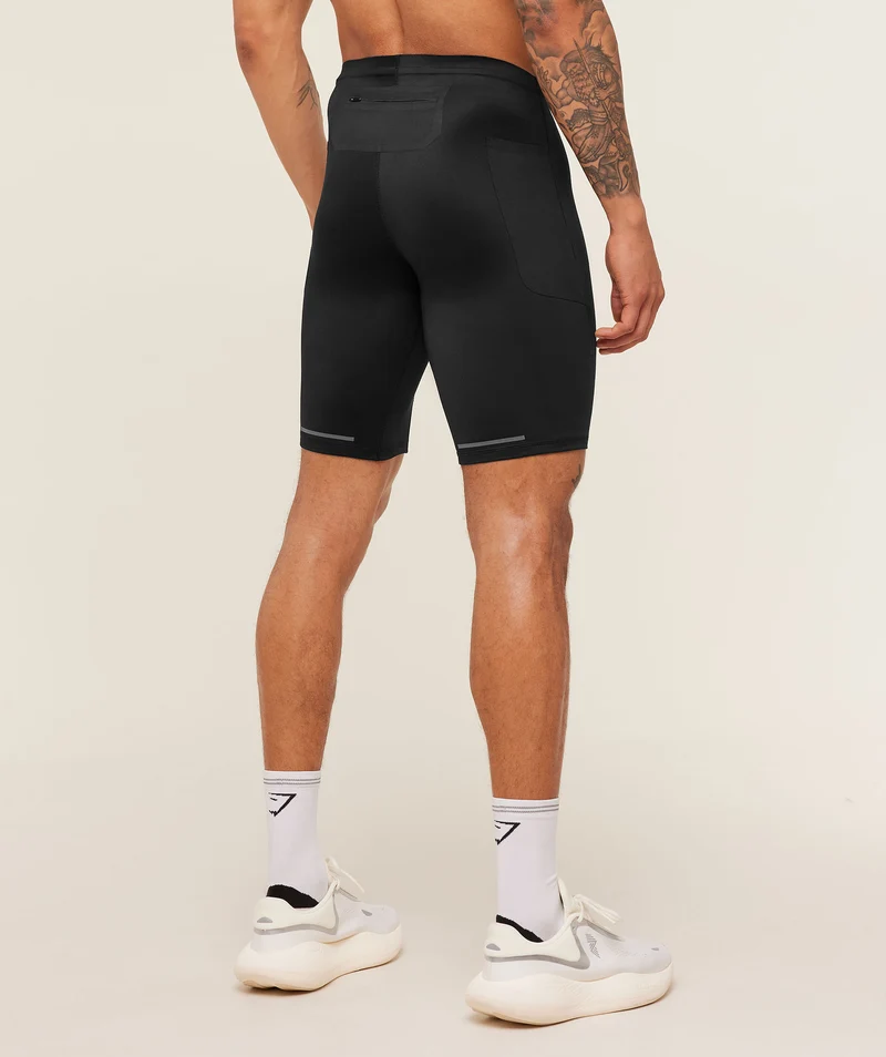 Gymshark Running Elite Race Half Tight - Black