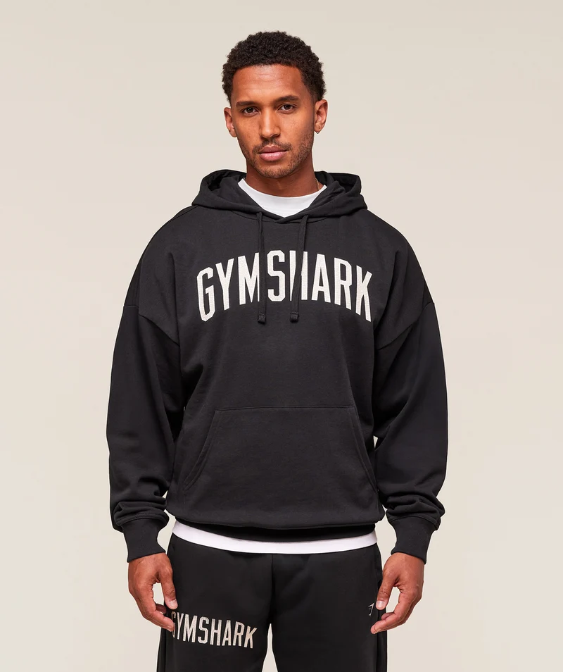 Gymshark Worn Graphic Hoodie - Black