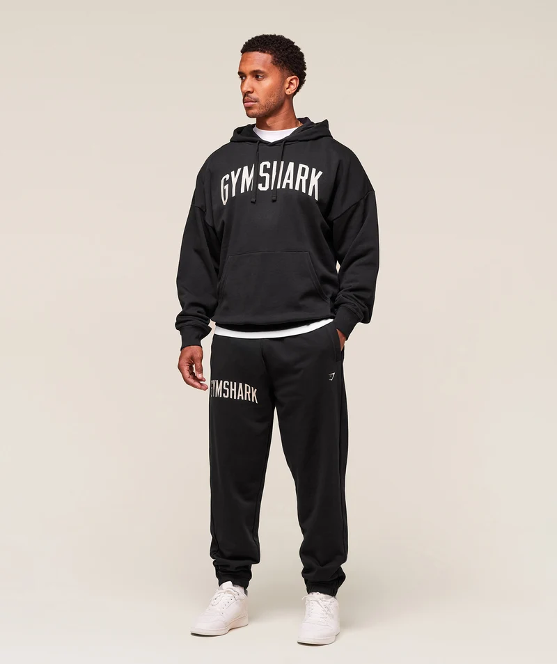 Gymshark Worn Graphic Hoodie - Black