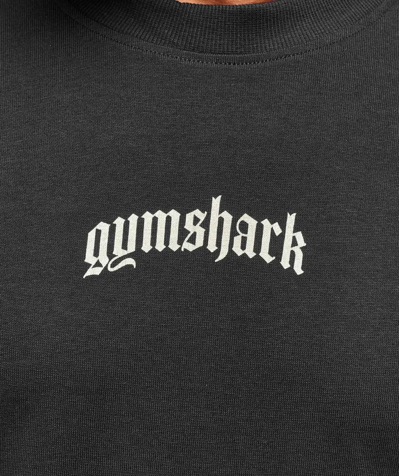 Gymshark Lion Graphic Long Sleeve T-Shirt - Black
