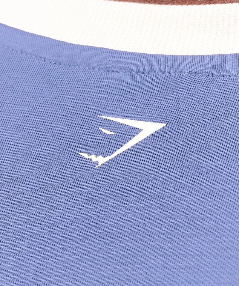 Gymshark XXL Strength Dept Ringer T-Shirt - Worn Blue