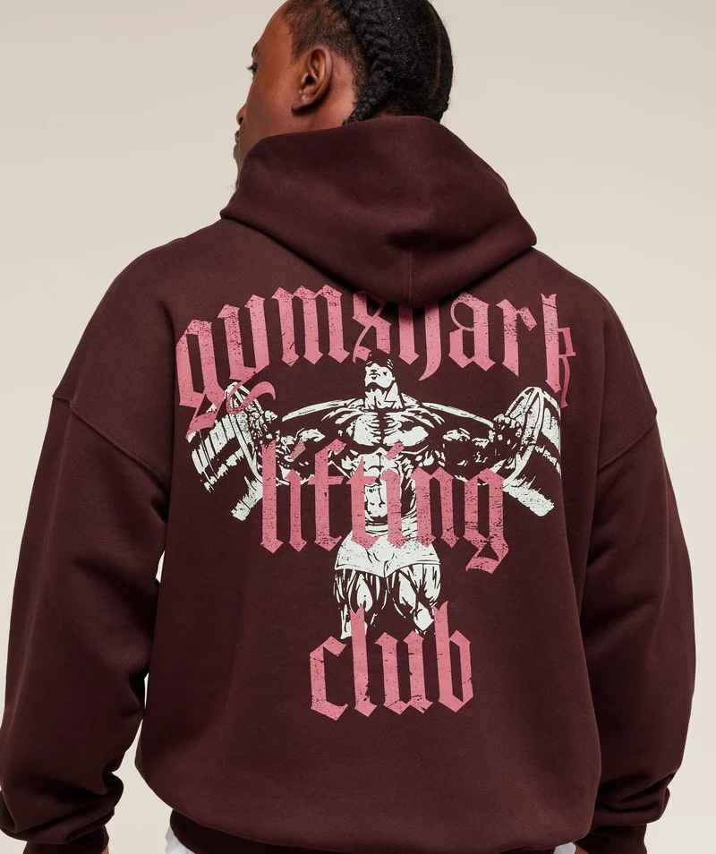 Gymshark Lifting Club Hoodie - Rich Maroon