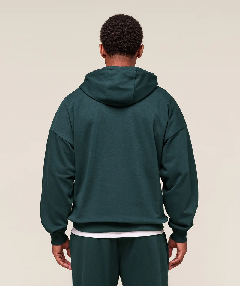 Gymshark Worn Graphic Hoodie - Deep Petrol Blue