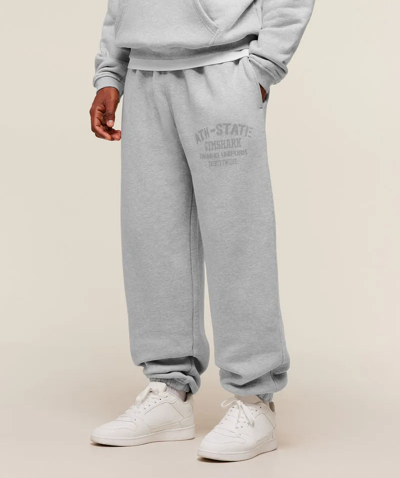 Gymshark Collegiate Joggers - Soft Grey Marl