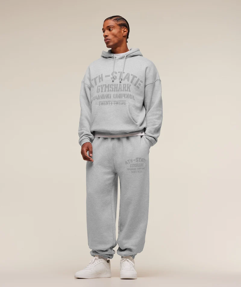 Gymshark Collegiate Joggers - Soft Grey Marl