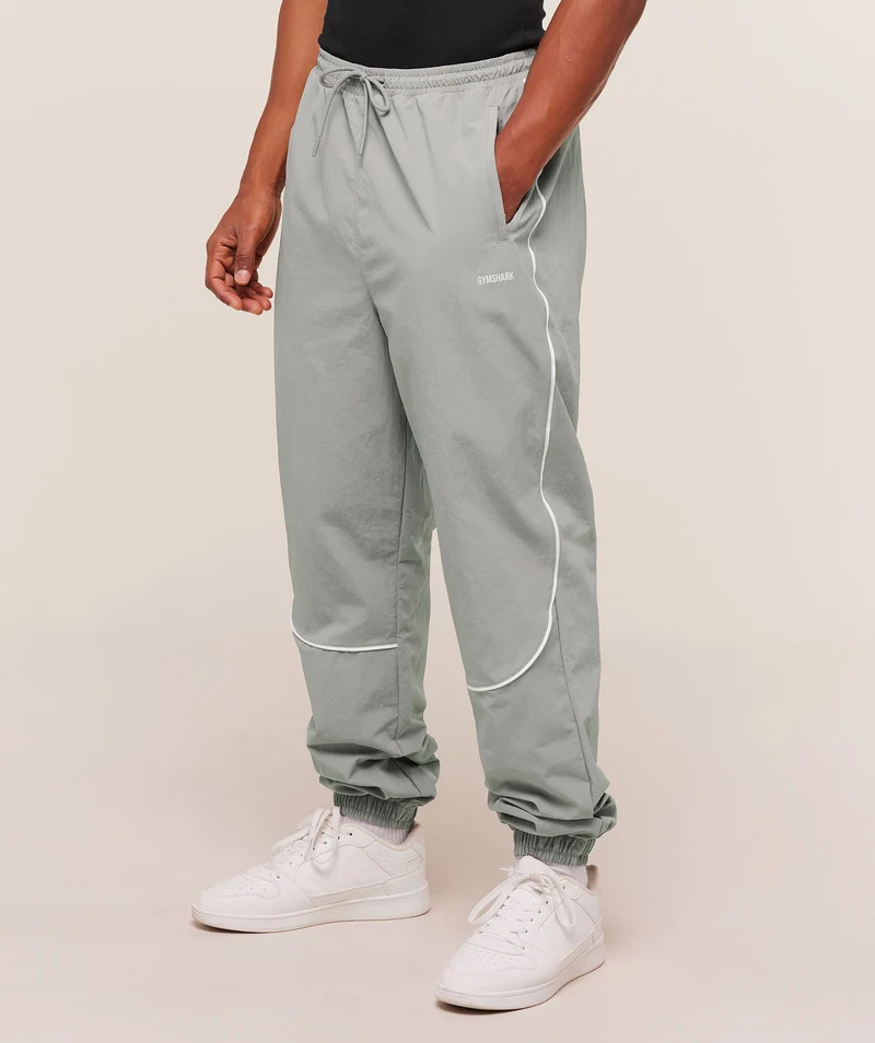 Gymshark Retro Shell Track Pants - Smokey Grey