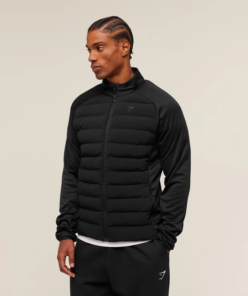 Gymshark Hybrid Quilted Jacket - Black