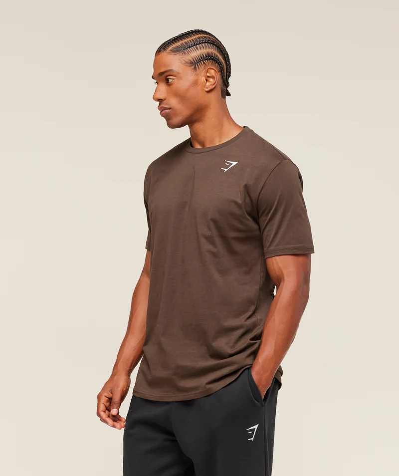 Gymshark Crest T-Shirt - Archive Brown