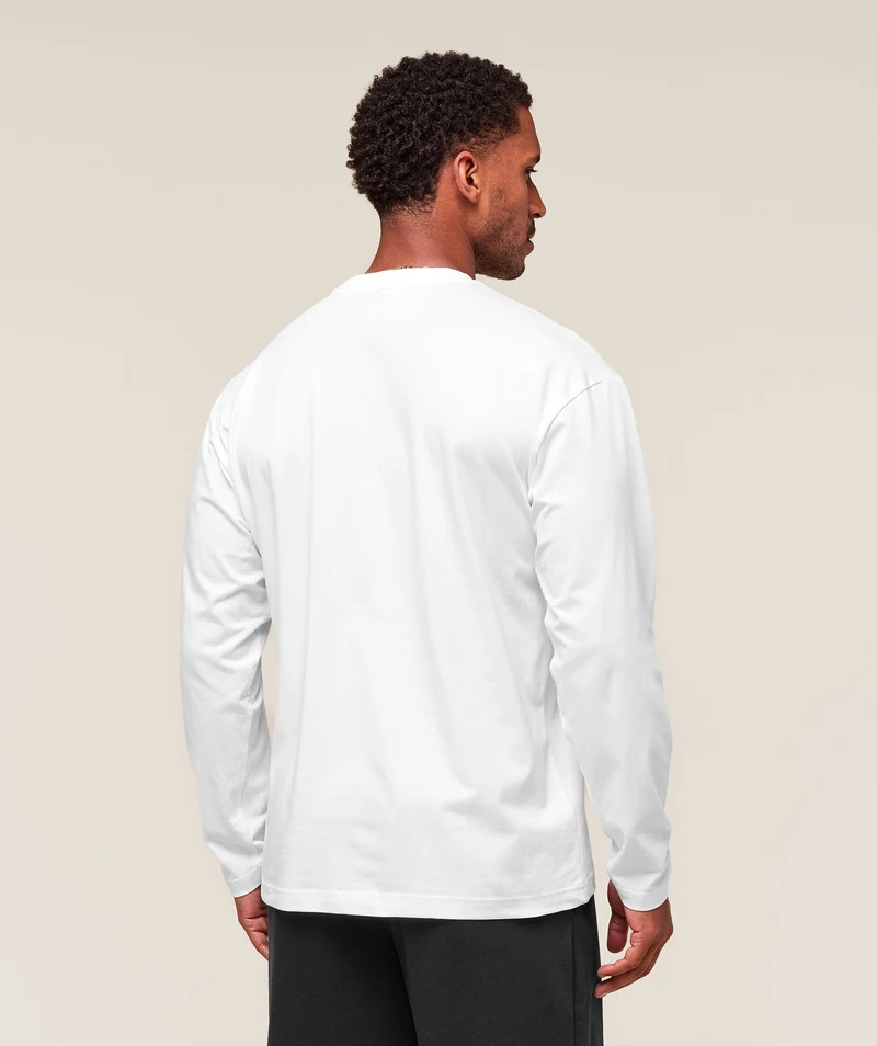 Gymshark Essential Oversized Long Sleeve T-Shirt - White