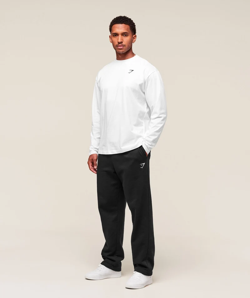 Gymshark Essential Oversized Long Sleeve T-Shirt - White