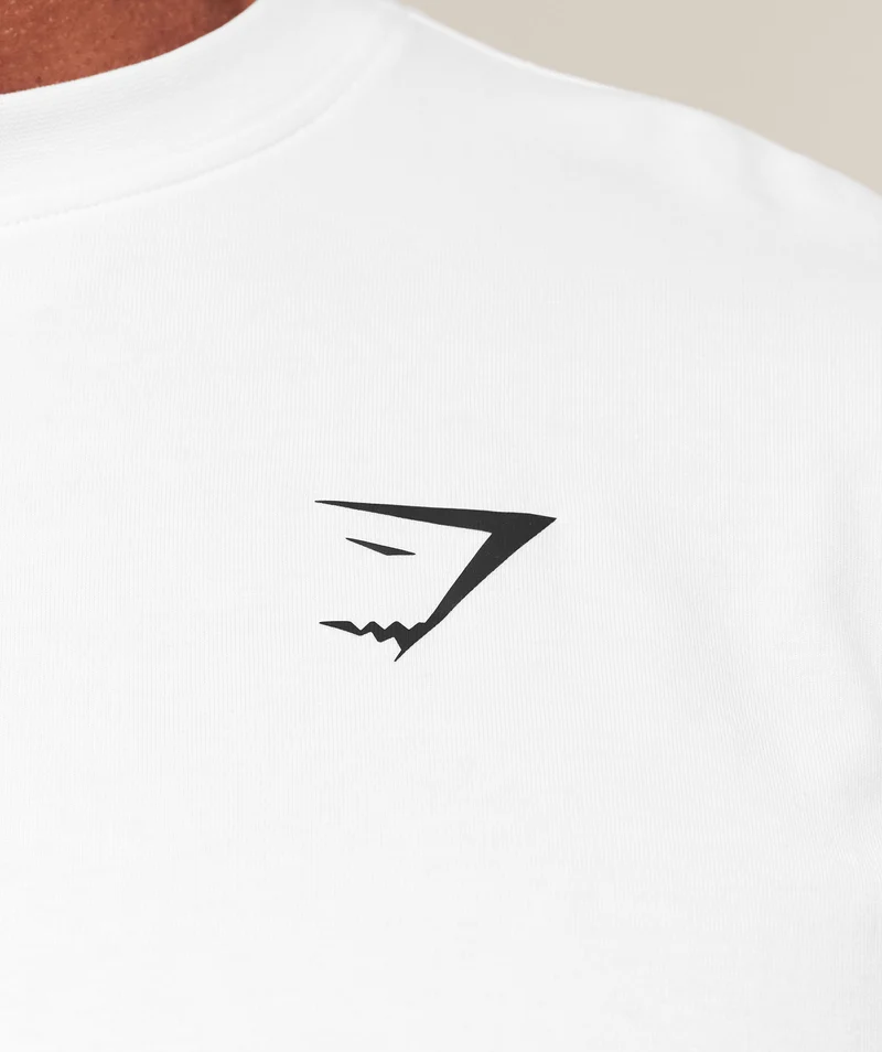 Gymshark Essential Oversized Long Sleeve T-Shirt - White