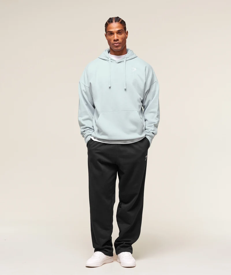 Gymshark Crest Oversized Hoodie - Smoke Blue