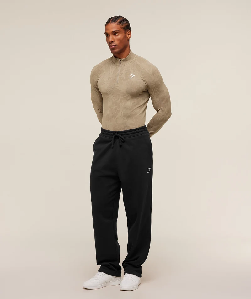 Gymshark Geo Seamless 1/4 Zip - Cement Brown/Soul Brown