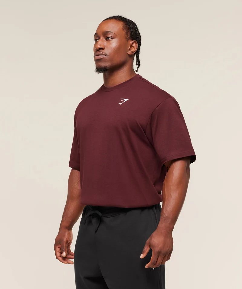 Gymshark Essential Short Sleeve T-Shirt - Rich Maroon