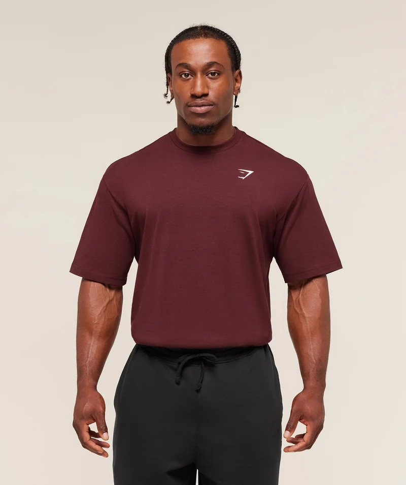 Gymshark Essential Short Sleeve T-Shirt - Rich Maroon