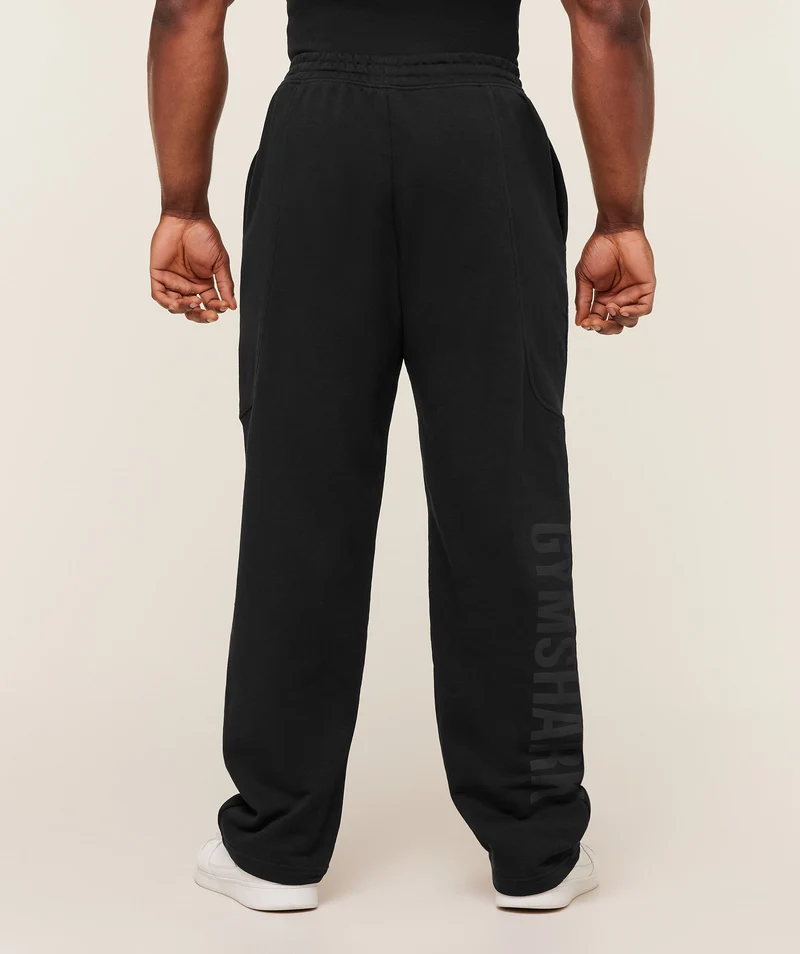 Gymshark Power Straight Leg Pant - Black/Asphalt Grey