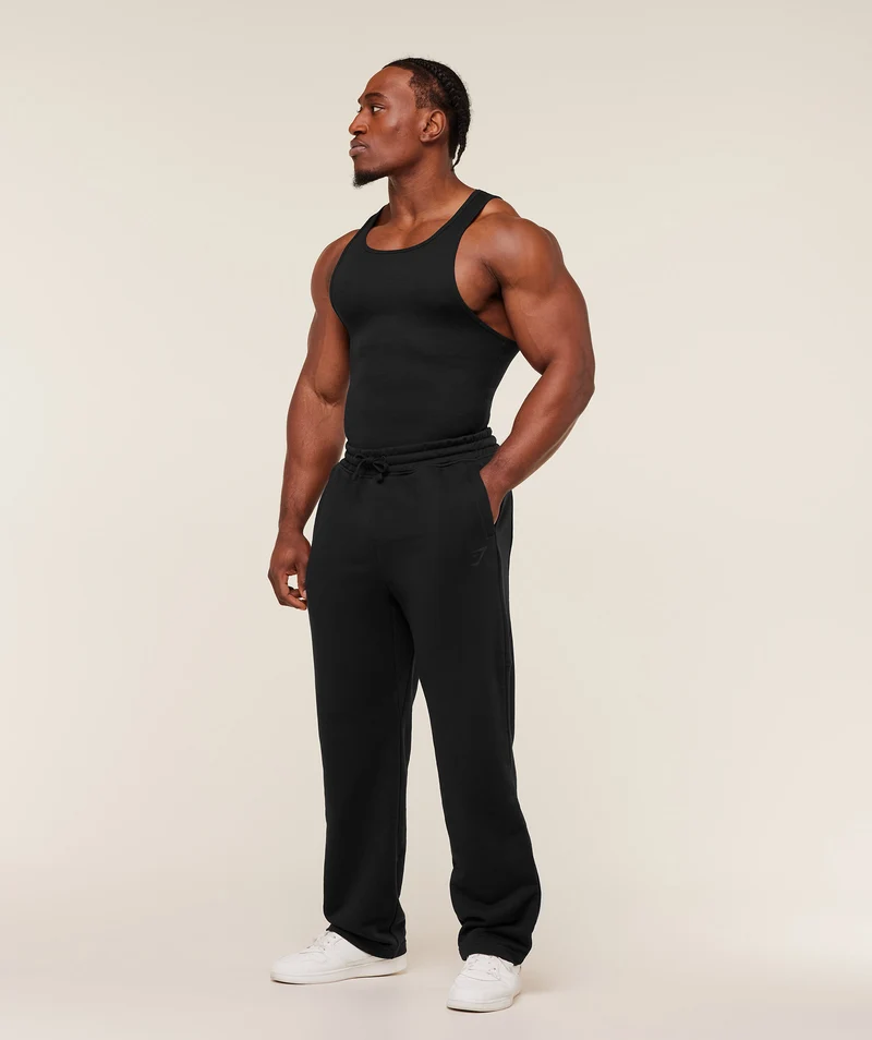 Gymshark Power Straight Leg Pant - Black/Asphalt Grey