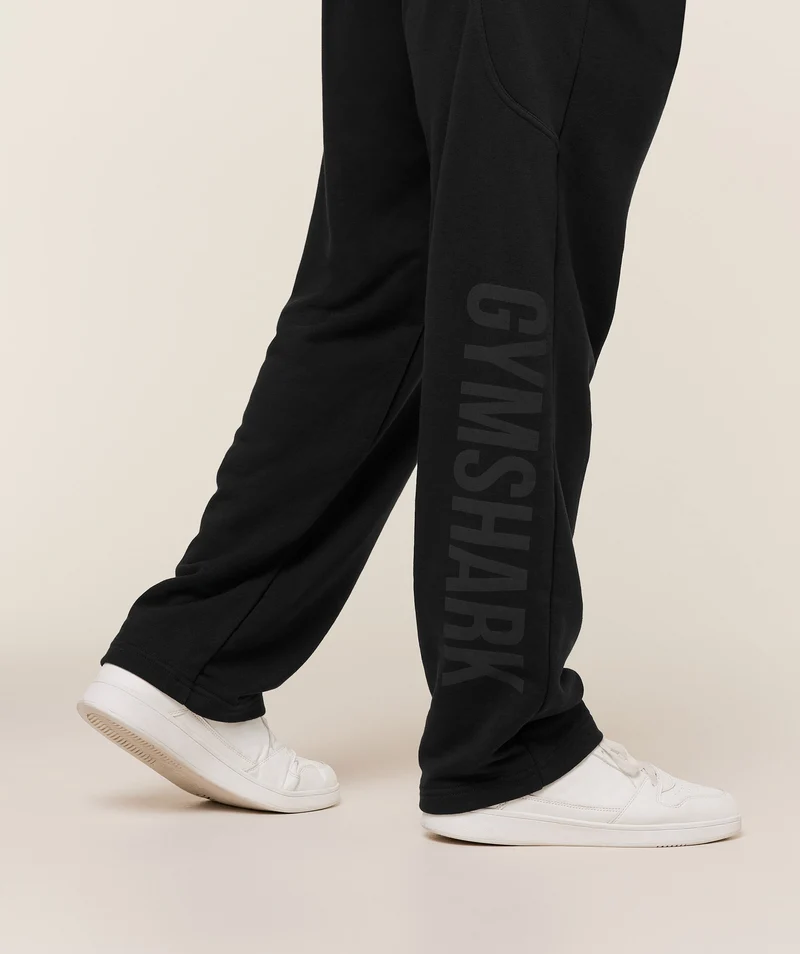 Gymshark Power Straight Leg Pant - Black/Asphalt Grey
