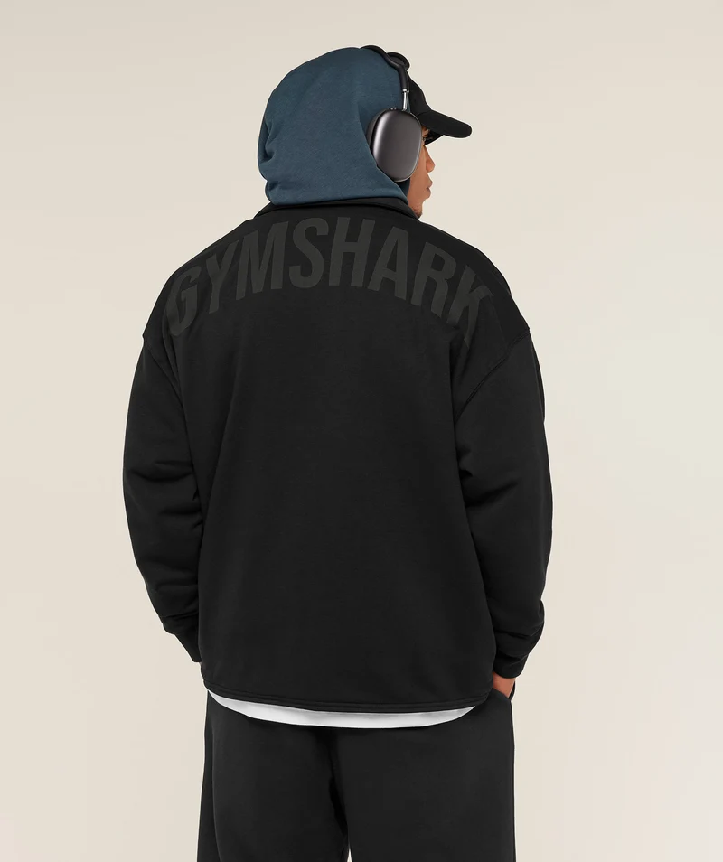 Gymshark Power Coach Jacket - Black/Asphalt Grey