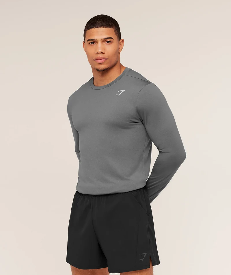 Gymshark Arrival Long Sleeve T-Shirt - Grey