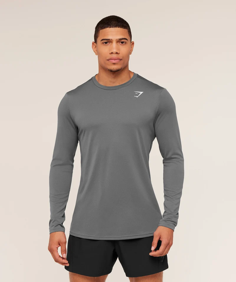 Gymshark Arrival Long Sleeve T-Shirt - Grey